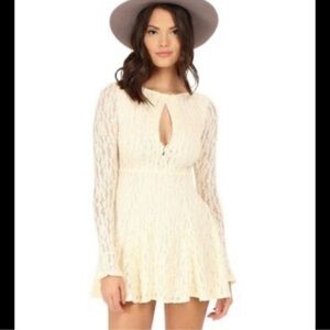 Free People Teen Witch Lace Dress In Cream